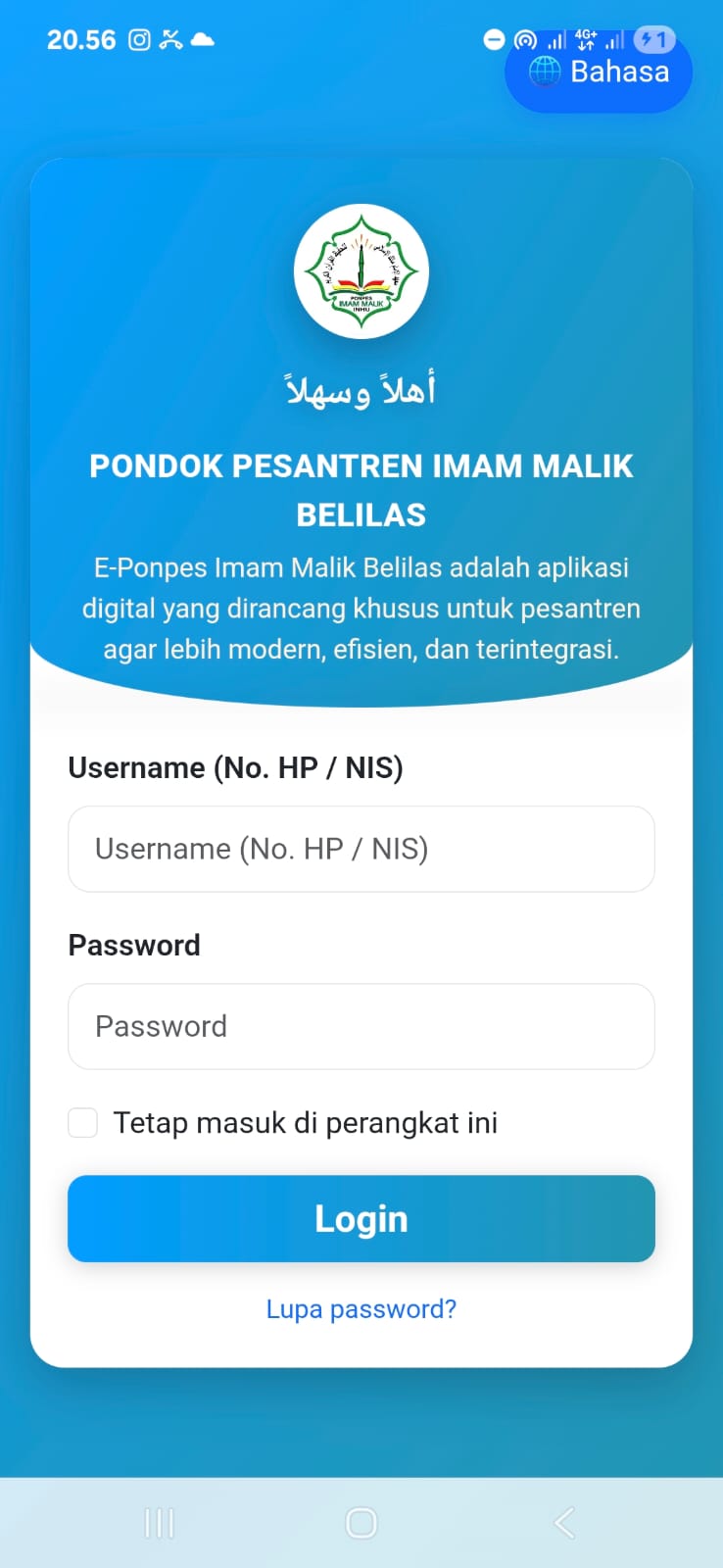 PIM MOBILE - Sistem Informasi Elektronik Ponpes Imam Malik Riau