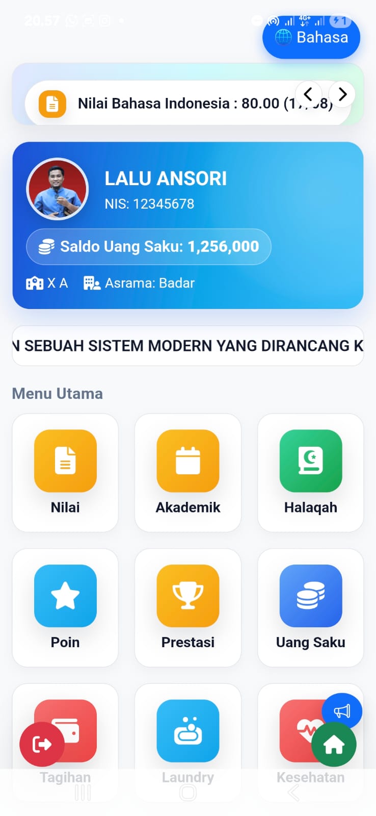 PIM MOBILE - Sistem Informasi Elektronik Ponpes Imam Malik Riau